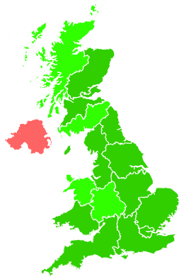 Click on a region for air pollution levels for 26/11/2014