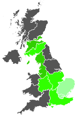 Click on a region for air pollution levels for 26/12/1986