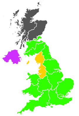 Click on a region for air pollution levels for 26/12/1993