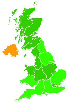 Click on a region for air pollution levels for 26/12/1995