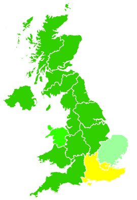 Click on a region for air pollution levels for 27/01/1996