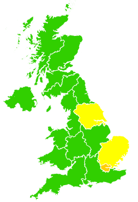 Click on a region for air pollution levels for 27/01/2010