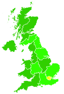 Click on a region for air pollution levels for 27/01/2012