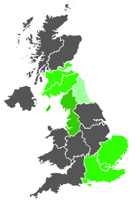Click on a region for air pollution levels for 27/02/1987