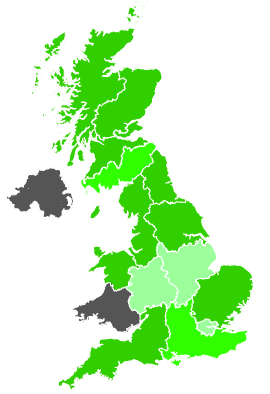 Click on a region for air pollution levels for 27/02/1988