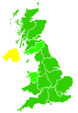 Click on a region for air pollution levels for 27/02/2016