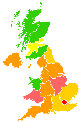 Click on a region for air pollution levels for 27/02/2019