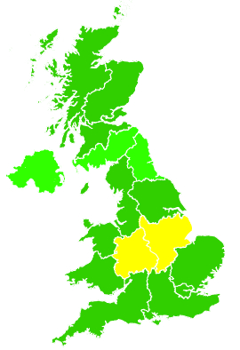 Click on a region for air pollution levels for 27/02/2021