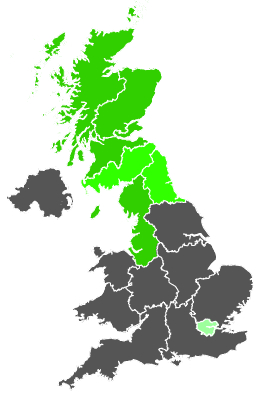 Click on a region for air pollution levels for 27/03/1987