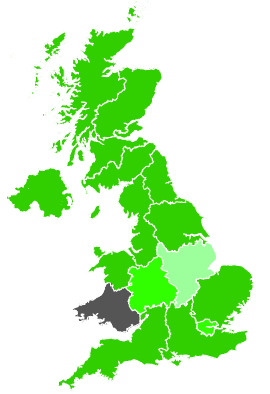 Click on a region for air pollution levels for 27/03/1992