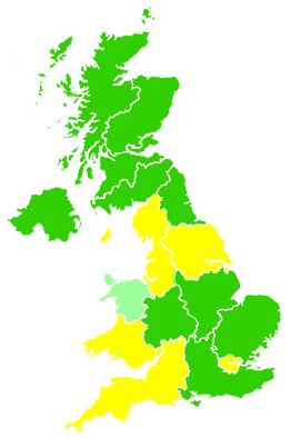 Click on a region for air pollution levels for 27/03/2002