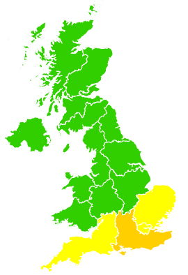 Click on a region for air pollution levels for 27/03/2017