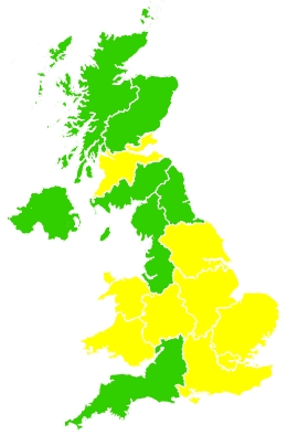 Click on a region for air pollution levels for 27/03/2020