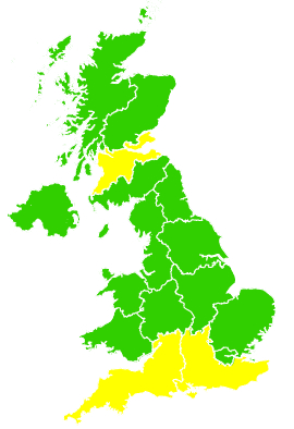 Click on a region for air pollution levels for 27/03/2022