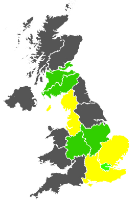 Click on a region for air pollution levels for 27/04/1986