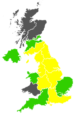 Click on a region for air pollution levels for 27/04/1989