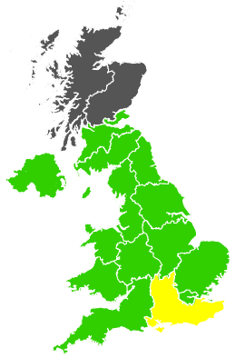 Click on a region for air pollution levels for 27/04/1997