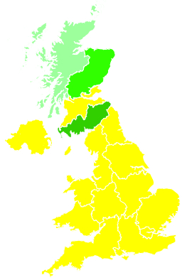 Click on a region for air pollution levels for 27/04/2003