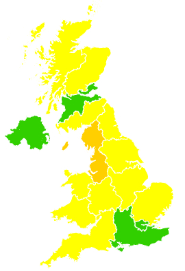 Click on a region for air pollution levels for 27/04/2006