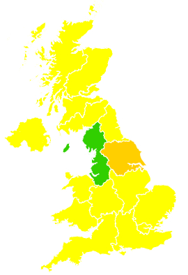 Click on a region for air pollution levels for 27/04/2008