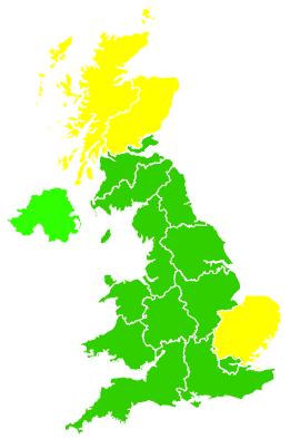 Click on a region for air pollution levels for 27/05/2003