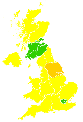 Click on a region for air pollution levels for 27/05/2004
