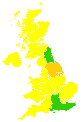Click on a region for air pollution levels for 27/05/2008