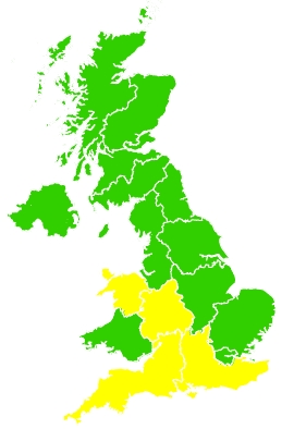 Click on a region for air pollution levels for 27/05/2020