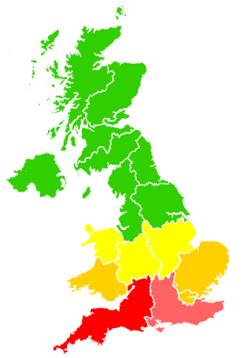 Click on a region for air pollution levels for 27/05/2026