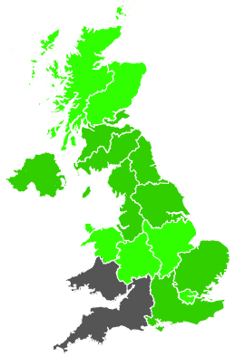 Click on a region for air pollution levels for 27/06/1988