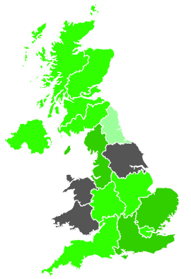 Click on a region for air pollution levels for 27/06/1989