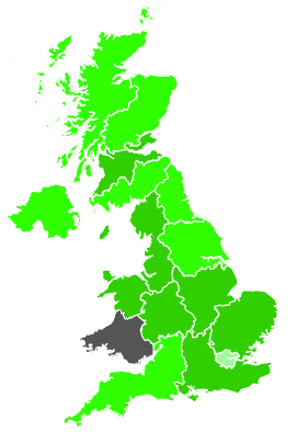 Click on a region for air pollution levels for 27/07/1988