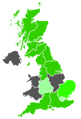 Click on a region for air pollution levels for 27/08/1987
