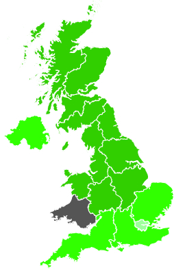 Click on a region for air pollution levels for 27/08/1988