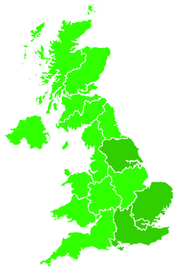 Click on a region for air pollution levels for 27/08/1994