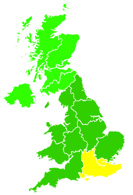 Click on a region for air pollution levels for 27/08/2001