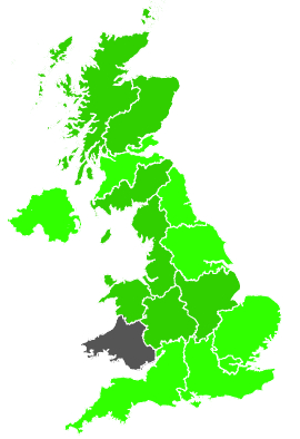 Click on a region for air pollution levels for 27/09/1989