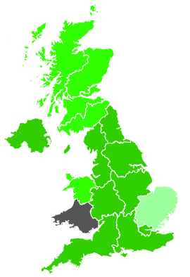 Click on a region for air pollution levels for 27/09/1991