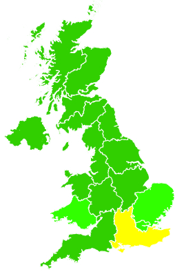 Click on a region for air pollution levels for 27/09/1996
