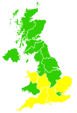 Click on a region for air pollution levels for 27/09/2008