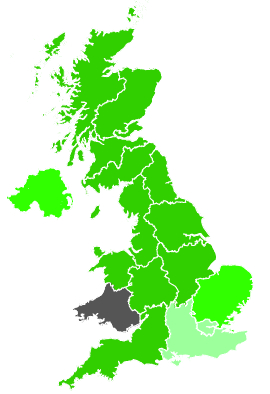Click on a region for air pollution levels for 27/10/1988