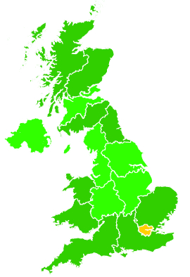 Click on a region for air pollution levels for 27/10/2007