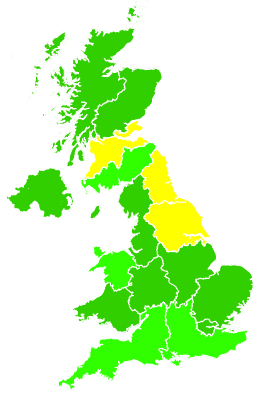 Click on a region for air pollution levels for 27/10/2015