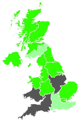 Click on a region for air pollution levels for 27/11/1987