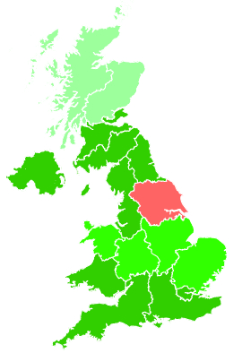 Click on a region for air pollution levels for 27/11/1994