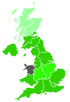 Click on a region for air pollution levels for 27/11/2001