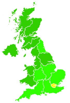 Click on a region for air pollution levels for 27/11/2007