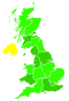 Click on a region for air pollution levels for 27/11/2014