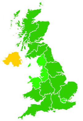 Click on a region for air pollution levels for 27/11/2016