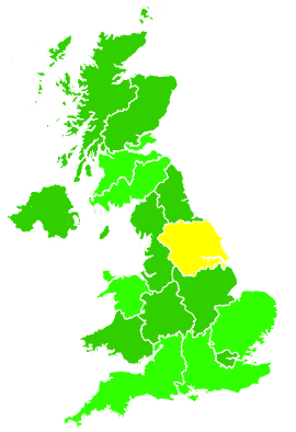 Click on a region for air pollution levels for 27/11/2020